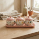 Porcelain Spice Jar Set - 4 Pcs